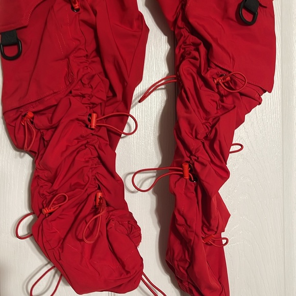 NWT Smoke Rise Red ruched pants XS - Picture 2 of 8